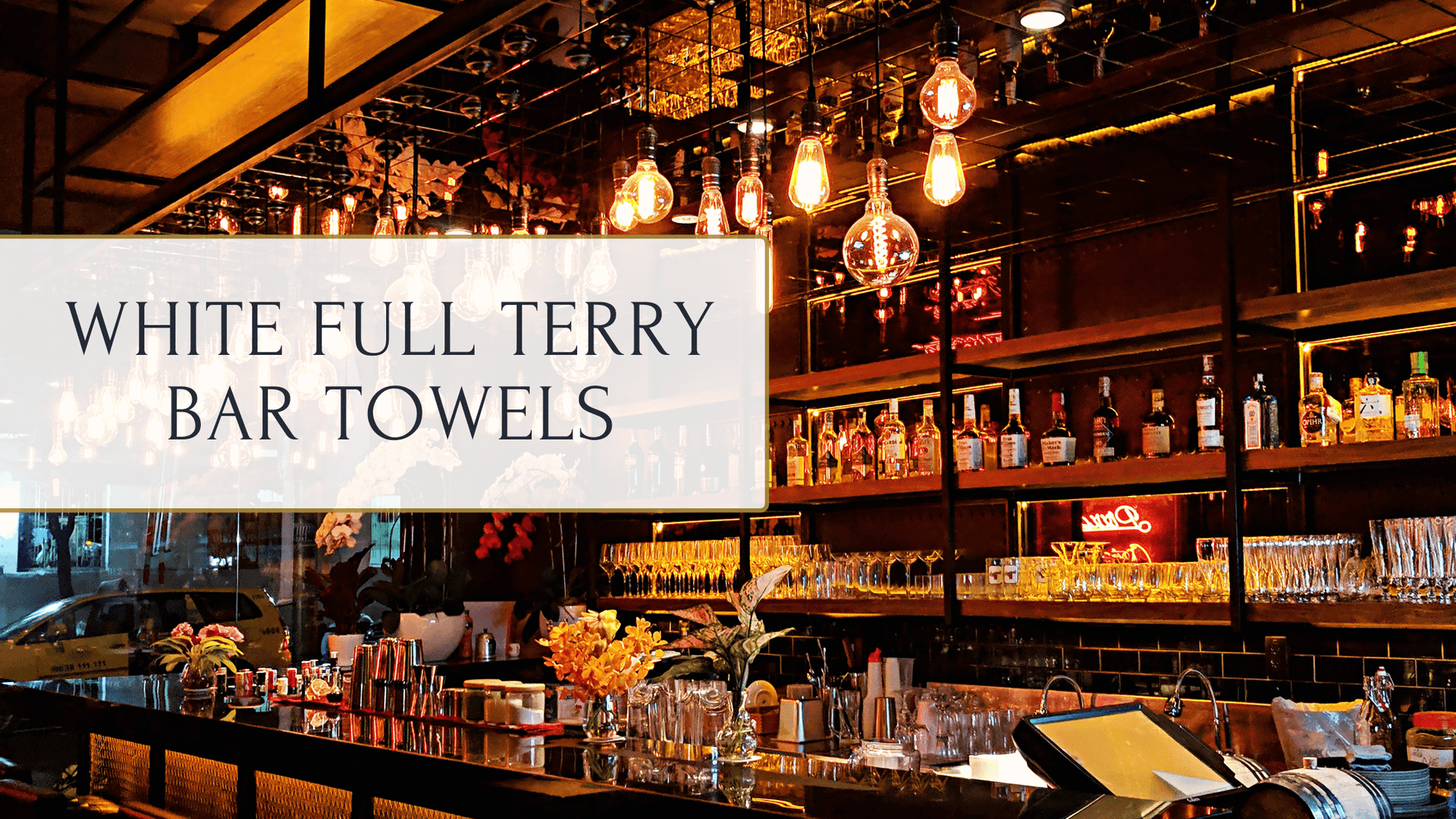 White Full Terry Bar Towels