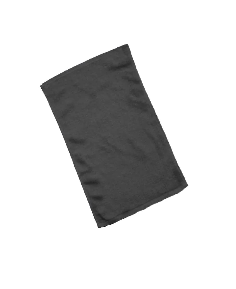 Black 11x18 Terry Rally Towels Terry On Both Sides