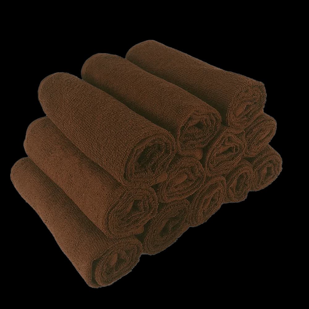 16x27 Brown Hand Towels (100% Cotton) 3lbs per dozen - Image 1