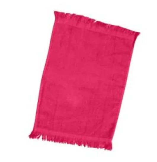 Red Fringed Towels Fingertip | 11x18 Inches