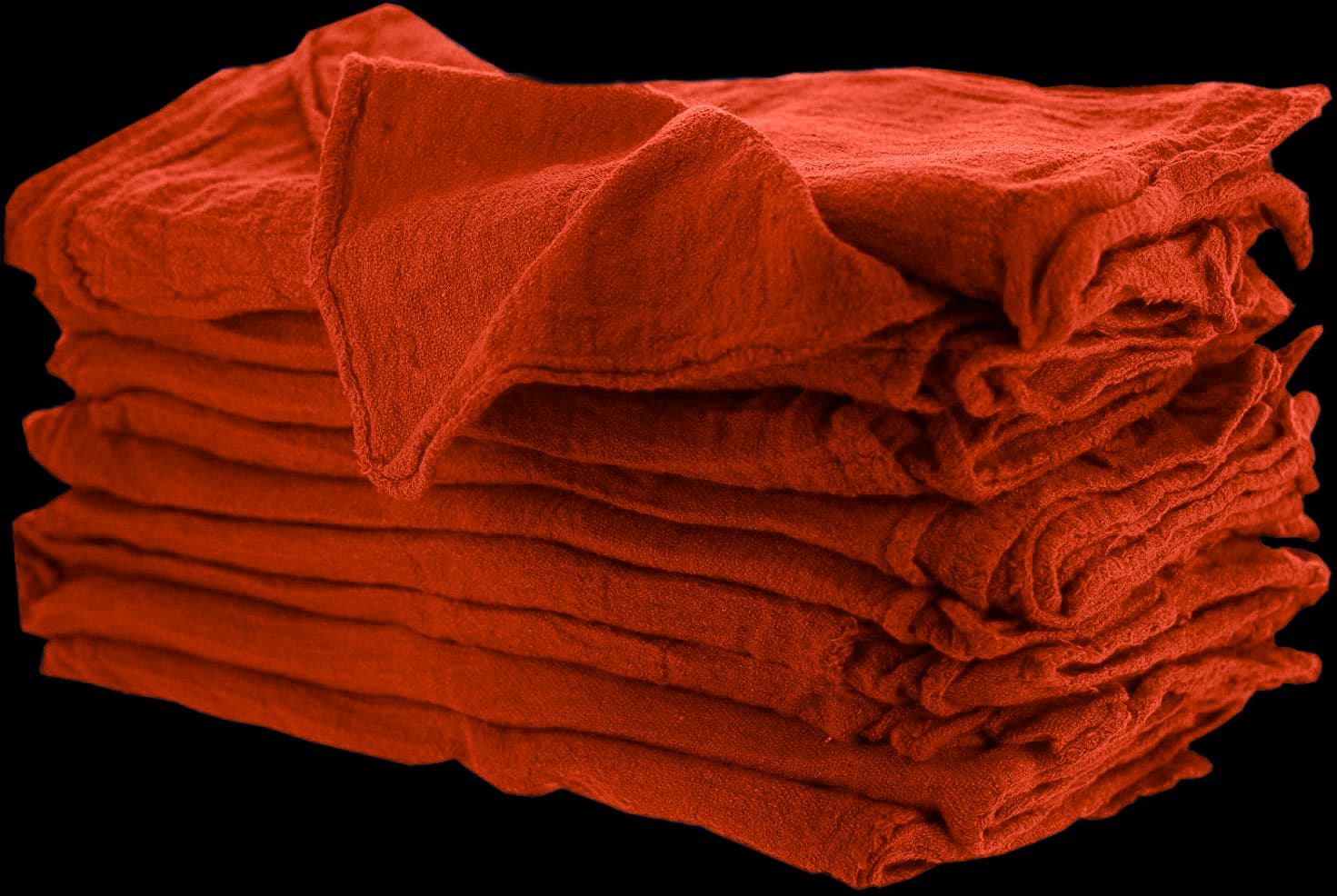 Red Auto-Mechanic Shop Towels Rags 100% Cotton 14x14 - Image 1