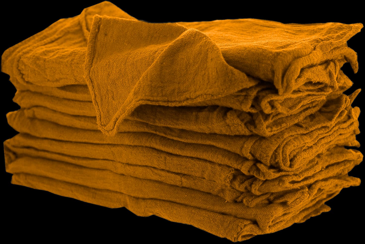 Orange Auto-Mechanic Shop Towels Rags 100% Cotton 14x14 - Image 1