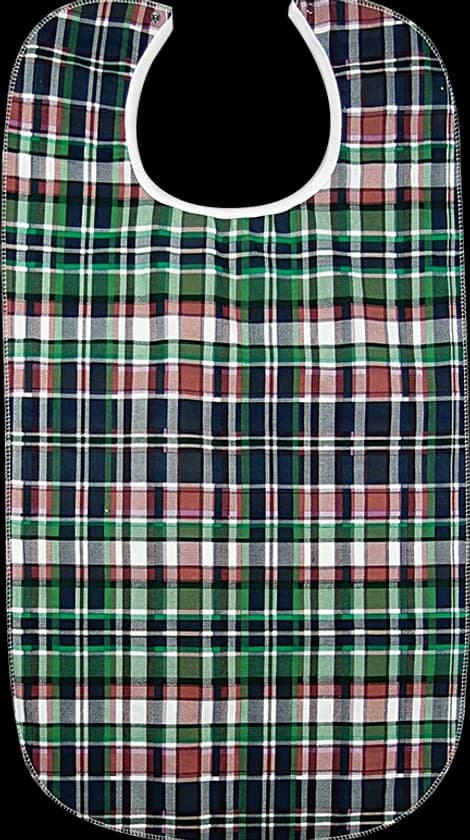 Highland Blue Plaid Quilted Bib with Velcro