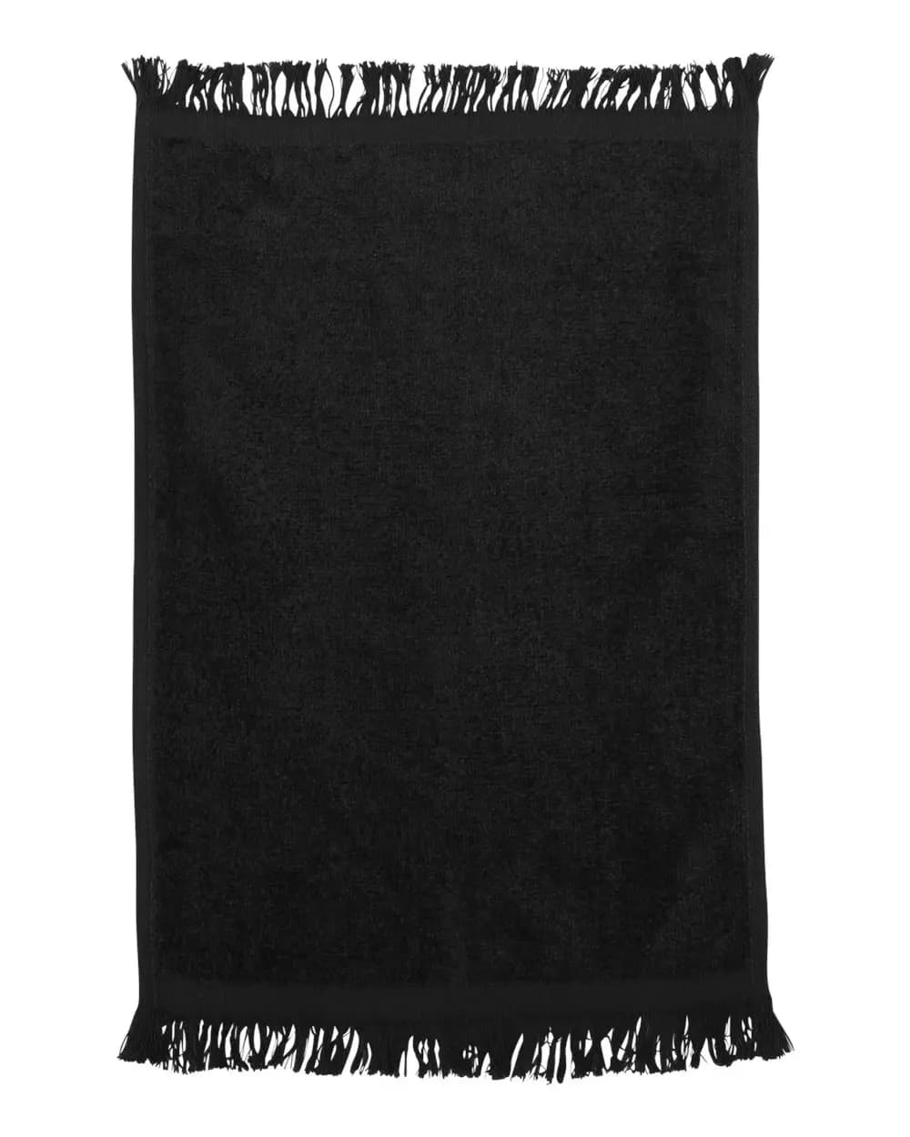 Black Fringed Towels Fingertip | 11x18 Inches