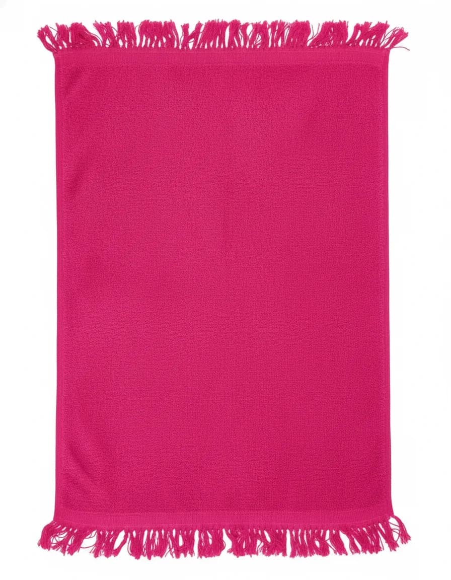 Hot Pink Fringed Towels Fingertip | 11x18 Inches