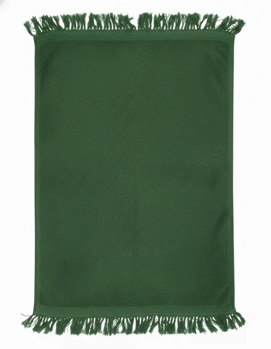 Hunter Green Fringed Towels Fingertip | 11x18 Inches