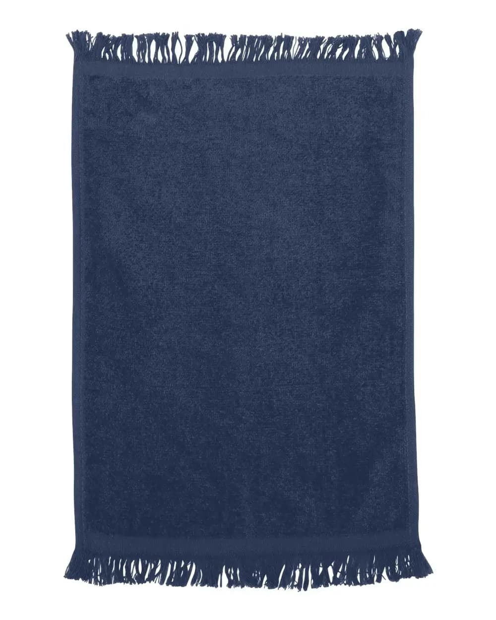 Navy Blue Fringed Towels Fingertip | 11x18 Inches