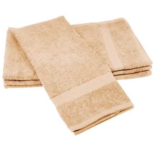 12x12 Beige Wash Cloths 0.75 lbs per dozen | 100% Cotton - Image 1