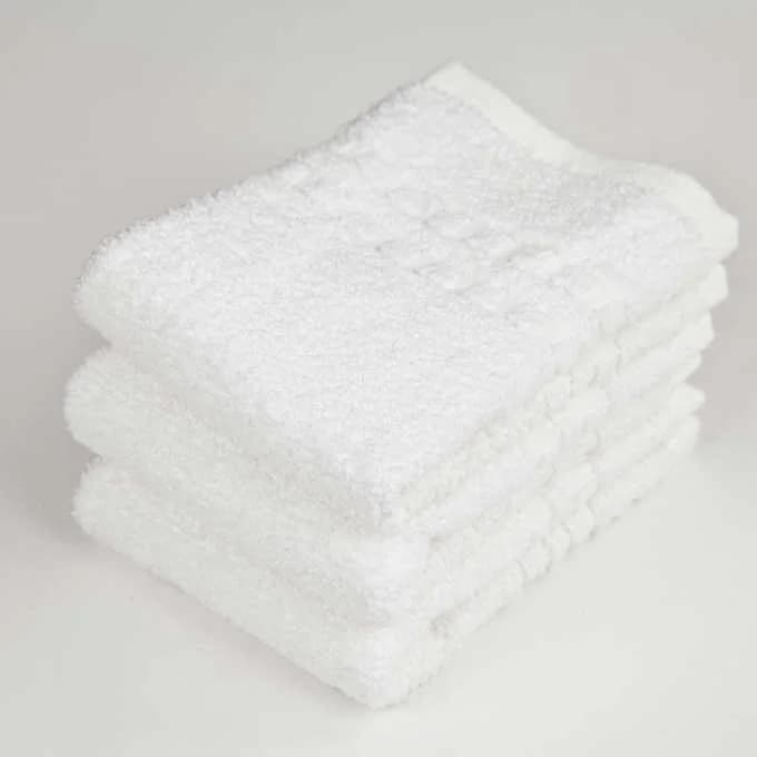 13x13 White Wash Cloths 1.5 lbs Economy Cotton - Image 1