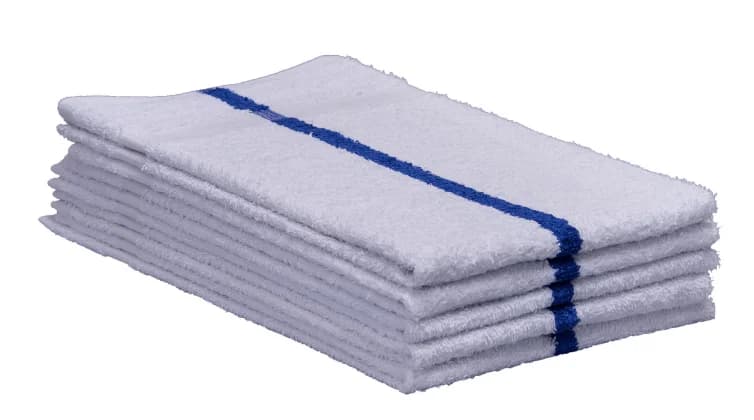 16x27 Blue Center Stripe Hand Towels ( 100% Cotton ) - Image 1