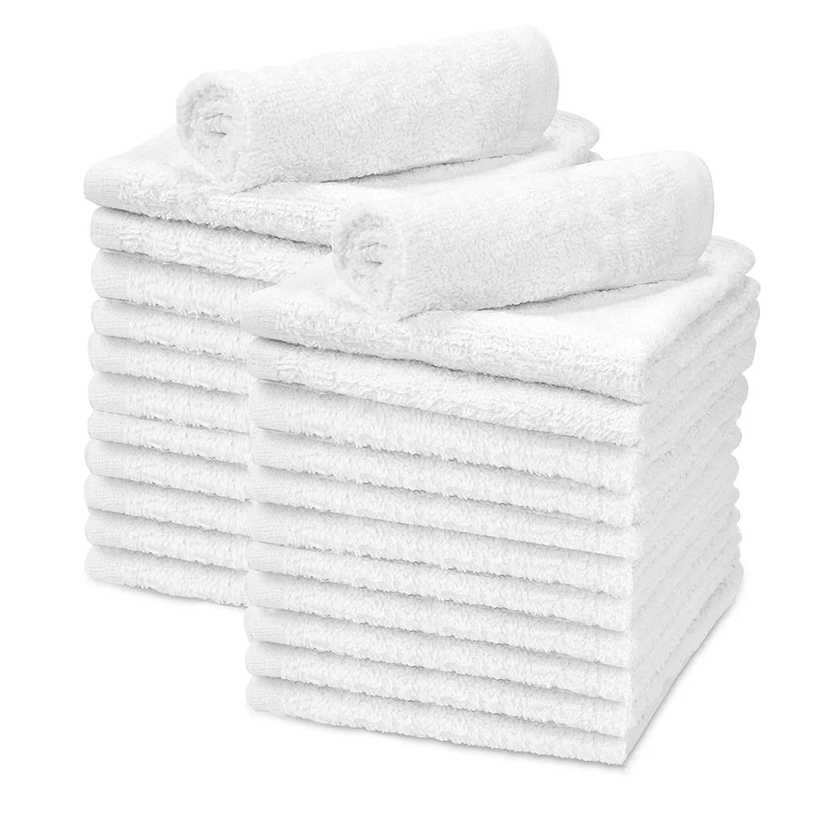 16x27 White Hand Towels 2.75 lbs per dozen (100% Cotton)