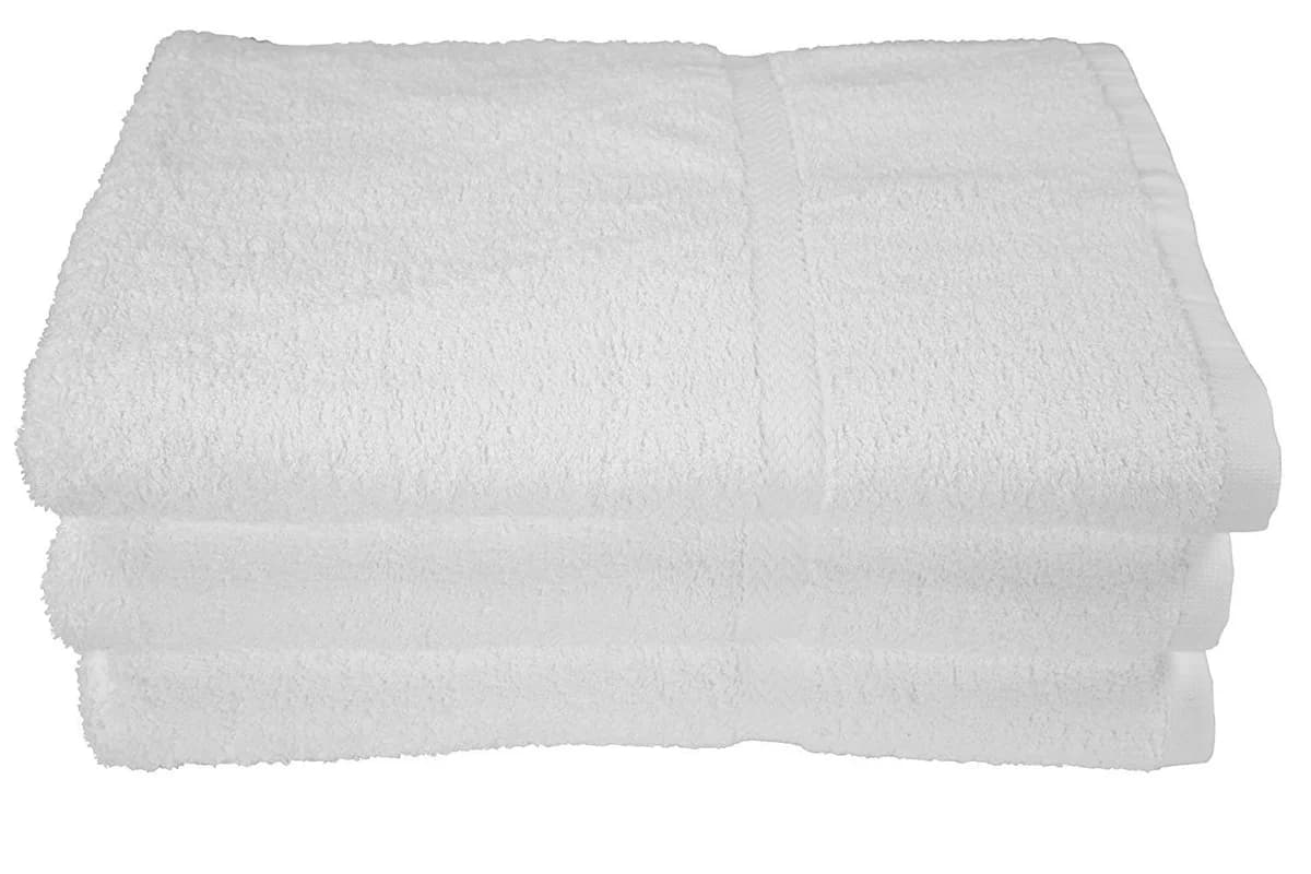 27x54 White Bath Towels 15 lbs 100% Cotton - Image 1
