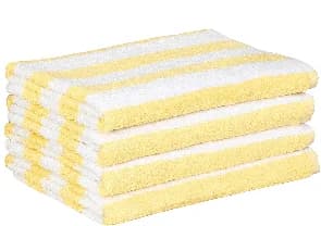 30x70 Yellow Stripe Cabana Beach Lounge Pool Towels (100% Cotton) 15.lbs - Image 1