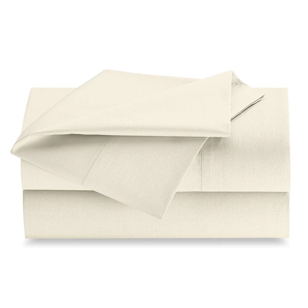 81x104 Bone Flat Sheets Packaged and stitched in USA - Image 1