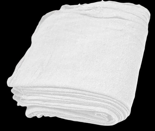 White Auto-Mechanic Shop Towels Rags 100% Cotton 14x14 - Image 1