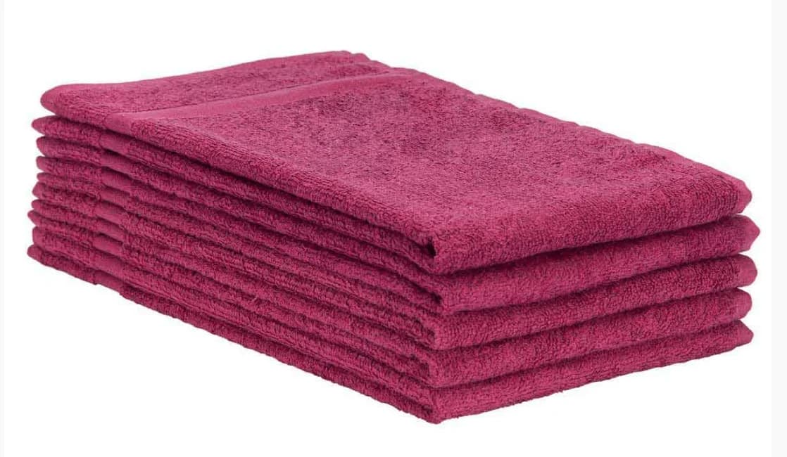 16x27 Burgundy Salon Towels Bleach Resistant (100% Cotton)