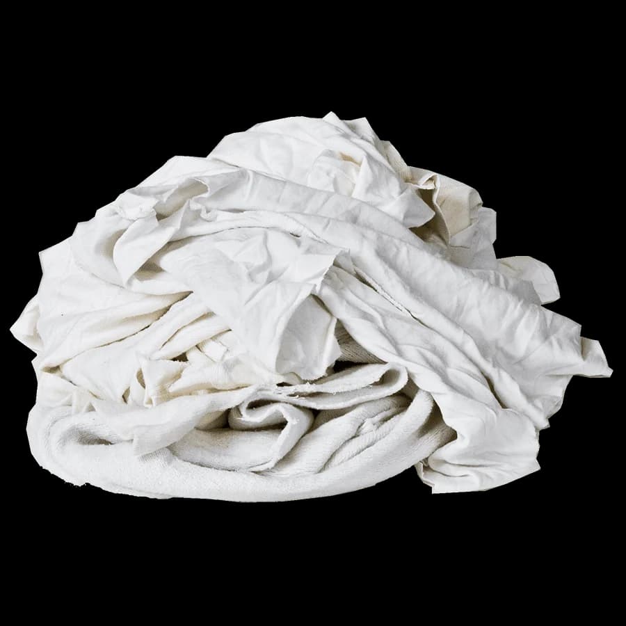 Pallet of T-Shirt Rags White Knitted