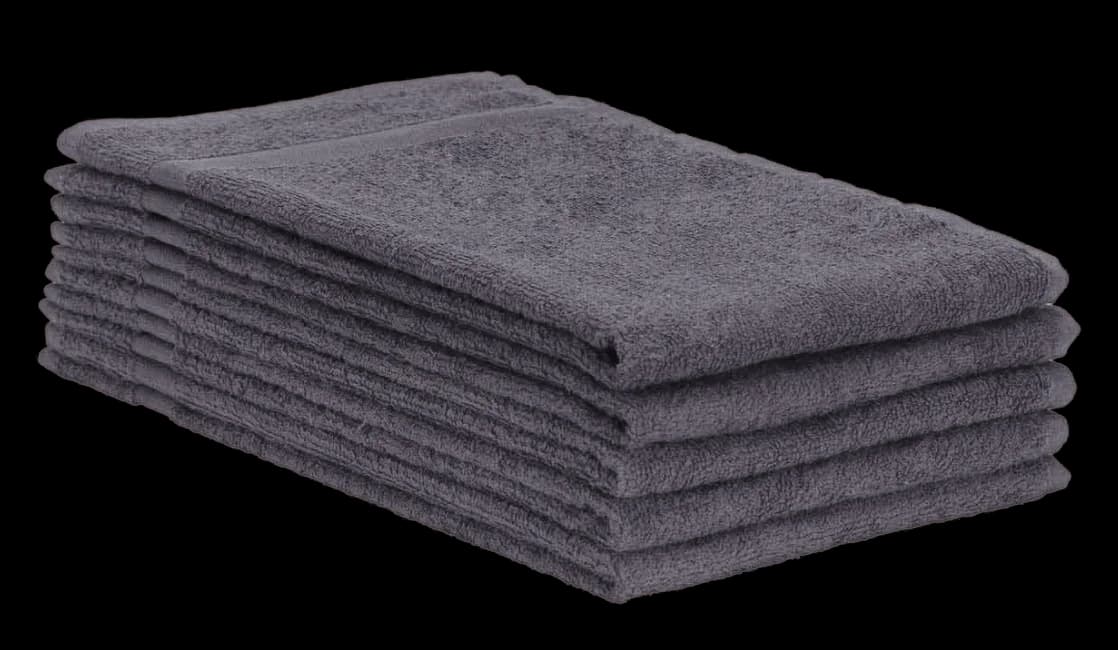 16x27 Charcoal Gray Salon Towels Bleach Resistant - 100% Cotton - Image 1