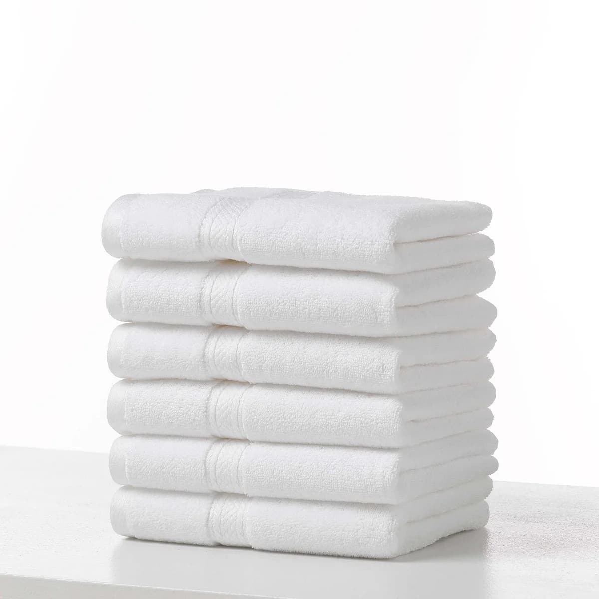 16x28 White Hand Towels 100% Combed Ring Spun Cotton 5.5 lbs - Image 1