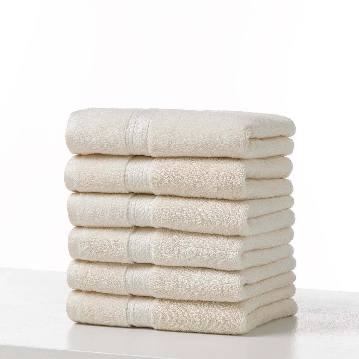 16x28 Ecru Hand Towels 100% Combed Ring Spun Cotton 5.5 lbs - Image 1