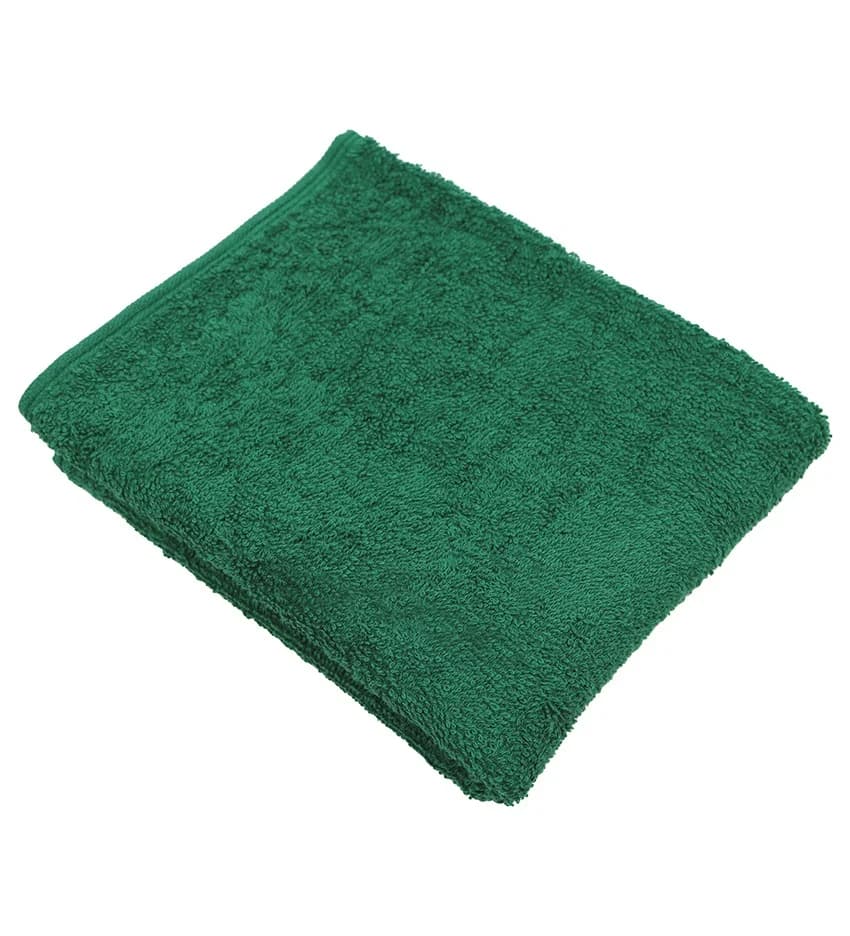 12x12 Hunter Green Wash Cloths (100% Cotton) - Image 1