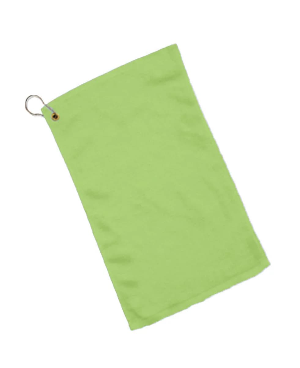 Lime 11x18 Terry Velour Golf Towels with Grommet & Hook