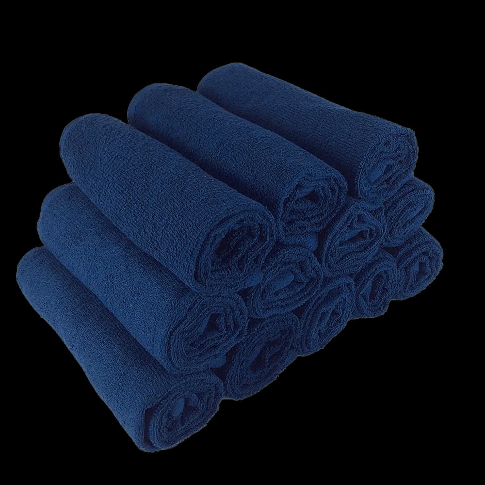 16x27 Navy Blue Hand Towels (100% Cotton) 3lbs per dozen - Image 1