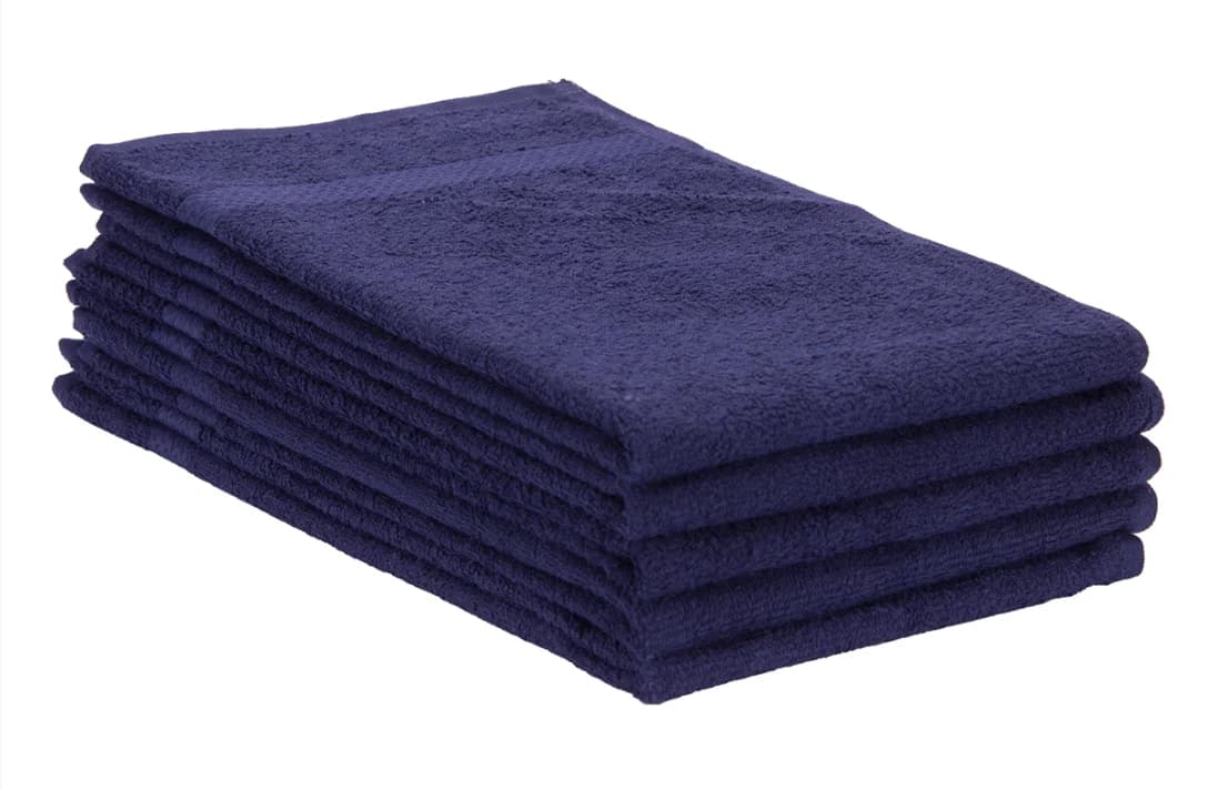 16x27 Navy Blue Salon Towels Bleach Resistant (100% Cotton)