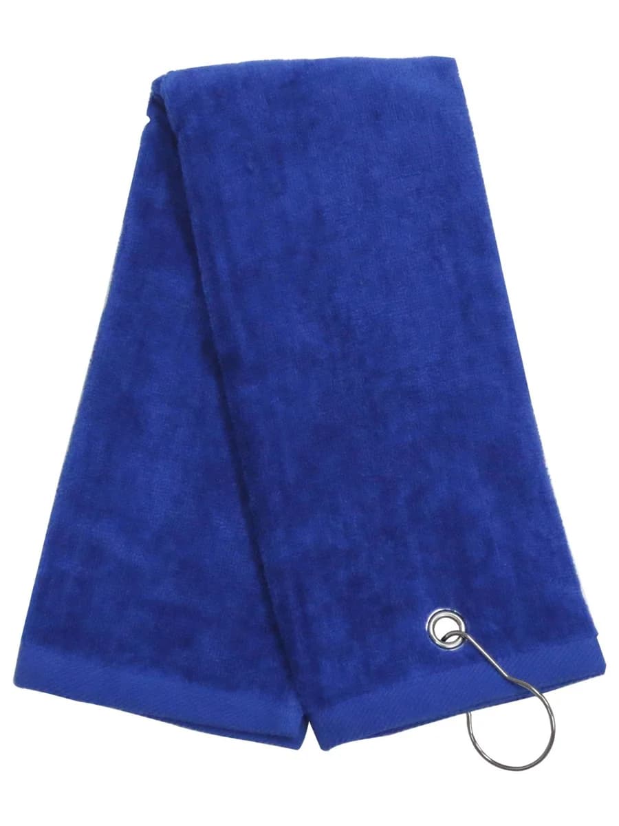 Navy Blue Tri-Fold Golf Towel,16x25 w/Grommet and Hook