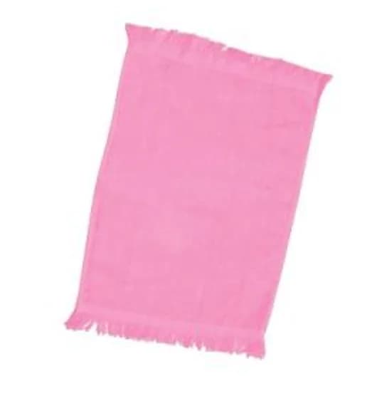 Pink Fringed Towels Fingertip | 11x18 Inches - Image 1
