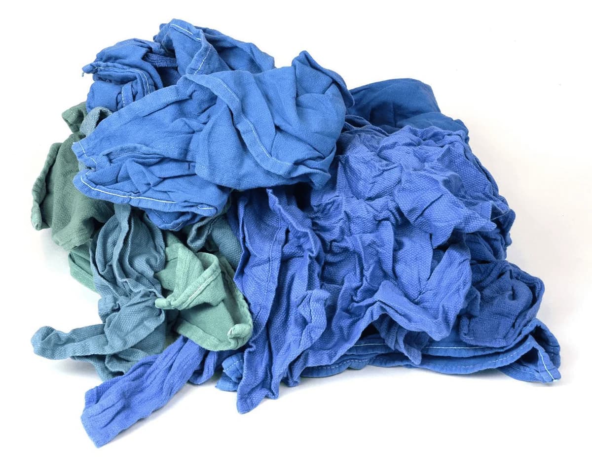 50 lbs Reclaimed 100% Cotton Surgical Huck Towels Blue Green Assorted Lint Free