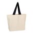 Black Beach Bag with Colored Handles