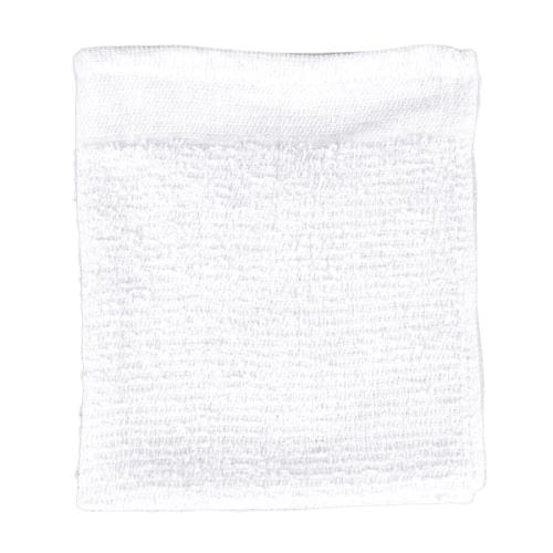 Choice 16 x 19 24 oz. White Cotton Textured Terry Bar Towels in Bulk -  300/Case